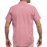 Camisa Cuadros Roja Manga Corta 100% Algodón 2608166