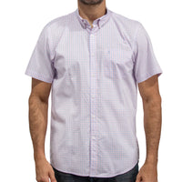 Camisa Cuadros Rosa Manga Corta 100% Algodón 2608167