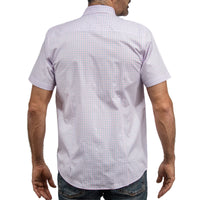 Camisa Cuadros Rosa Manga Corta 100% Algodón 2608167
