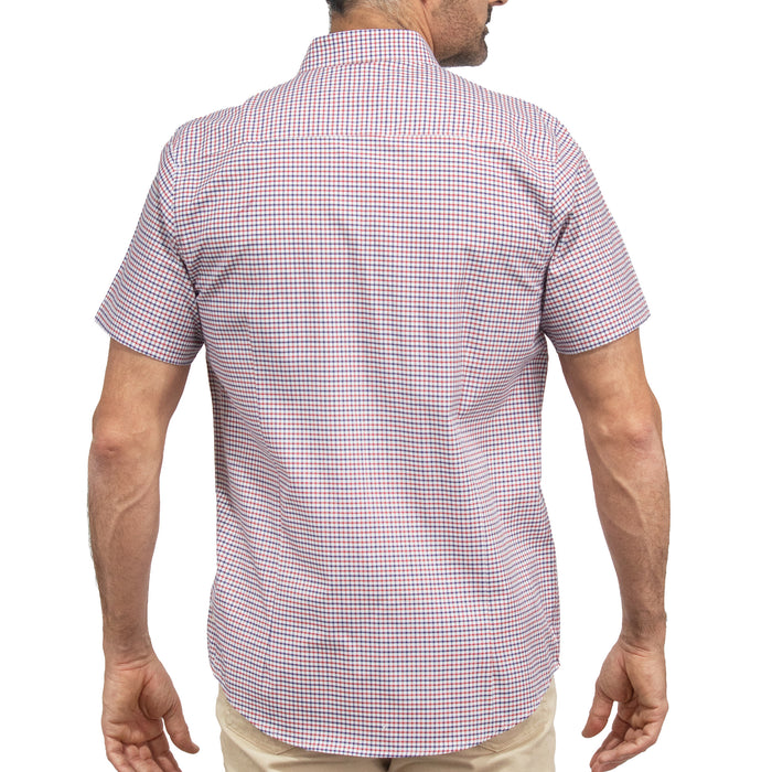 Camisa Cuadros Roja Manga Corta 100% Algodón 2609194