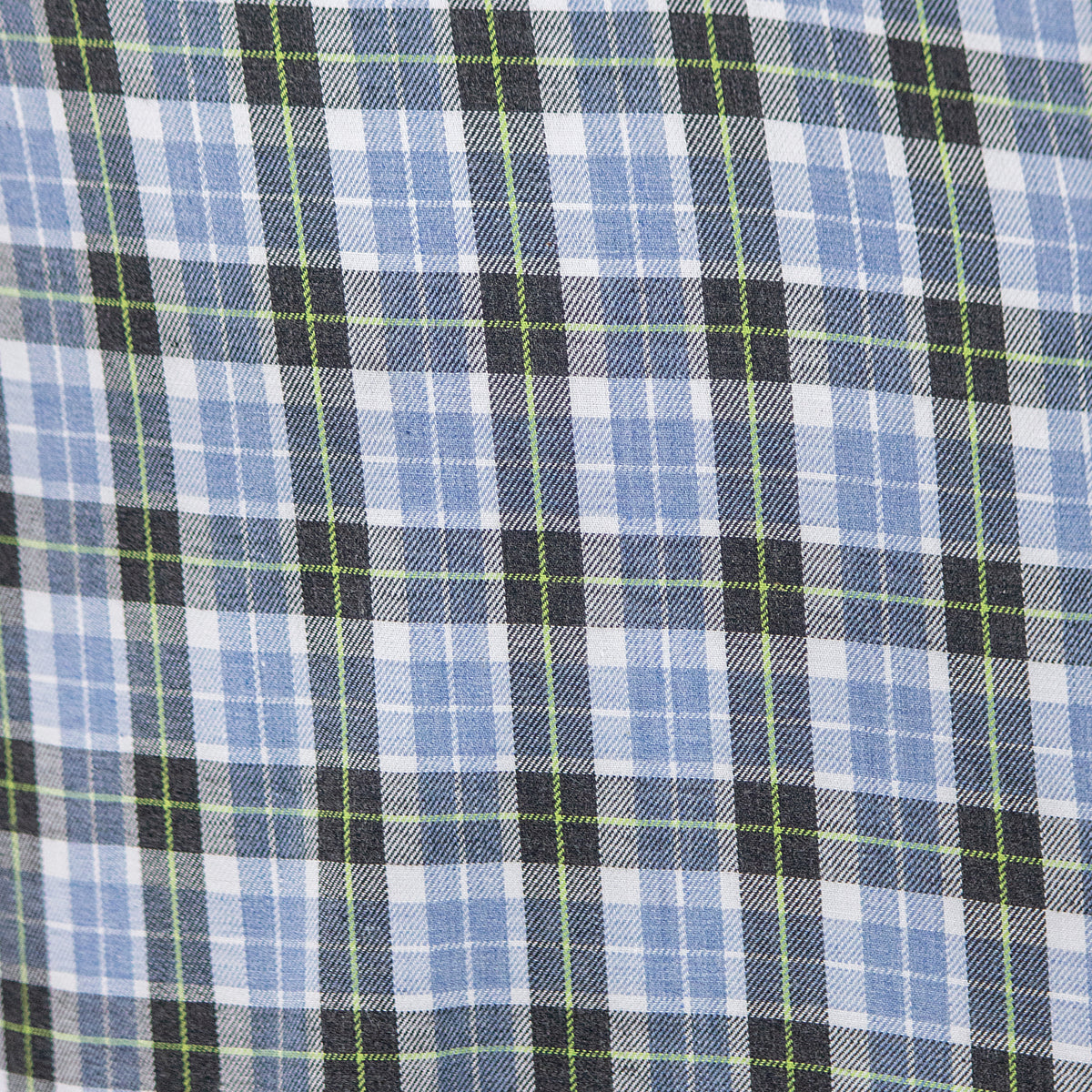 Camisa Cuadros Azul Manga Larga 100% Algodón Talla Extra 2615042