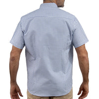 Camisa Azul de Cuadros Manga Corta 100% Algodón 2510288