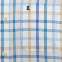 Camisa de Cuadros Azul con Manga Larga 100% Algodón 2215077-2