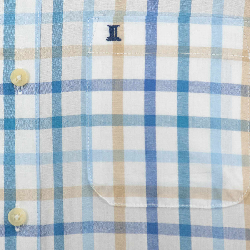 Camisa de Cuadros Azul con Manga Larga 100% Algodón 2215077-2