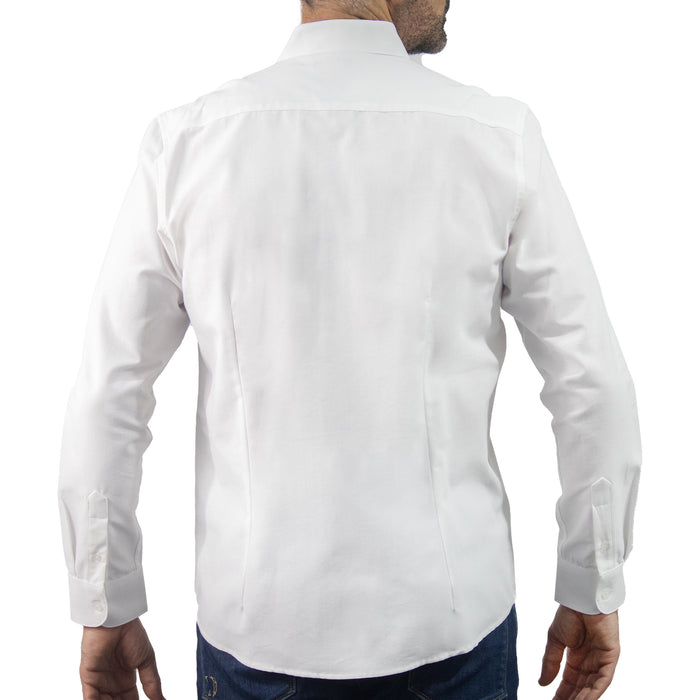 Camisa Lisa Blanca con Manga Larga 2215237