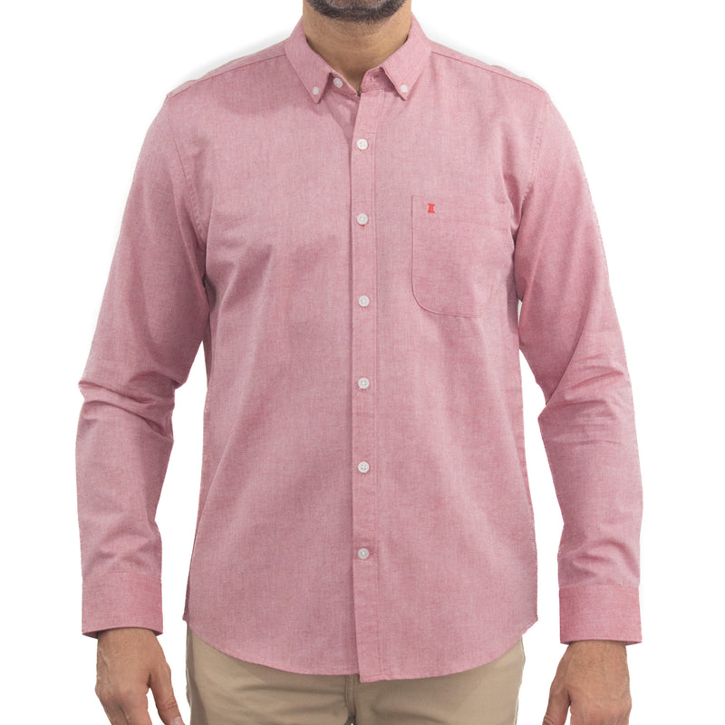 Camisa Lisa Roja Manga Larga 2215241