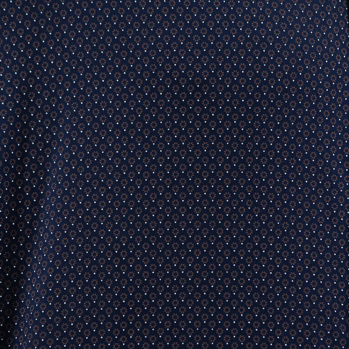 Camisa Azul con Estampado de Manga Corta 100% Algodón Talla Extra 2306016