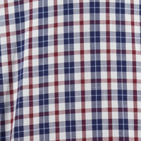 Camisa de Cuadros Azul con Manga Corta Talla Extra 100% Algodón 2306020