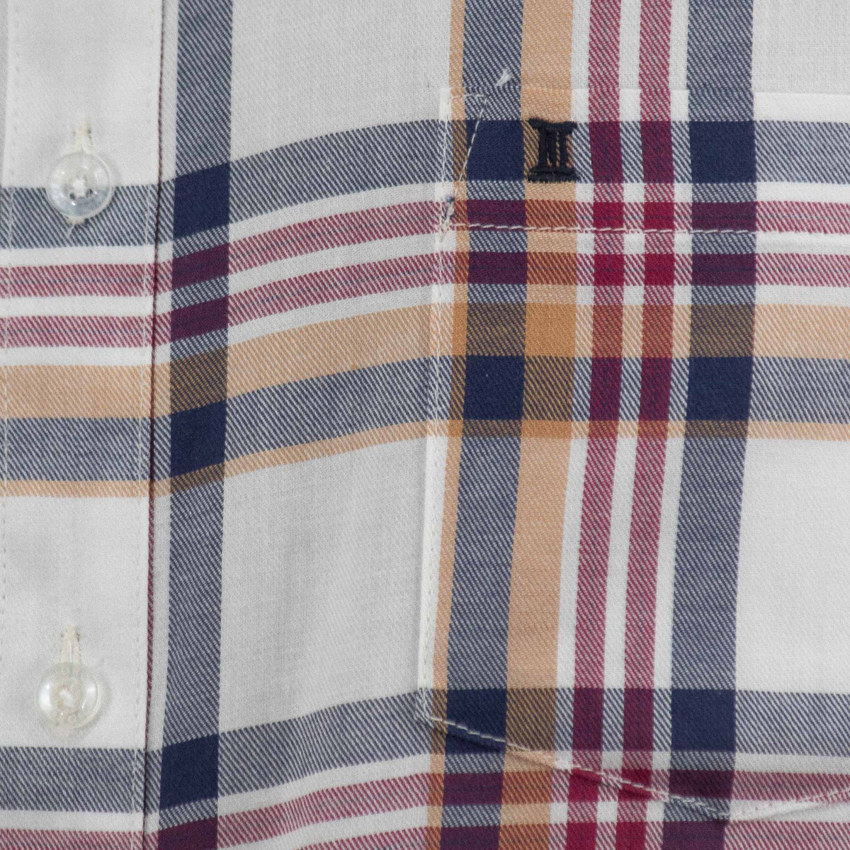 Camisa de Cuadros Café con Manga Corta 100% Algodón Talla Extra 2306024