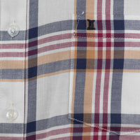Camisa de Cuadros Café con Manga Corta 100% Algodón Talla Extra 2306024
