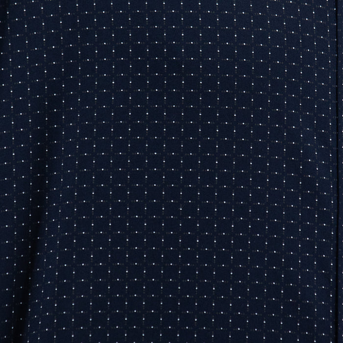 Camisa Azul con Estampado de Manga Larga 100% Algodón Talla Extra 2307025