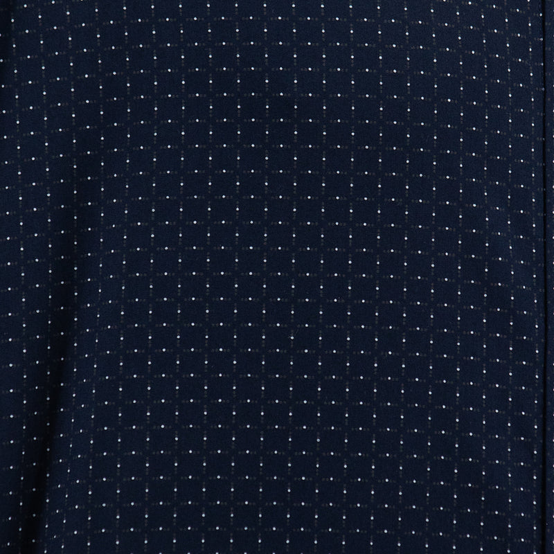 Camisa Azul con Estampado de Manga Larga 100% Algodón Talla Extra 2307025