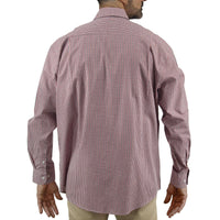 Camisa de Cuadros Roja con Manga Larga 100% Algodón Talla Extra 2307034