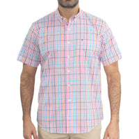 Camisa de Cuadros Multicolor con Manga Corta 100% Algodón 2307272 - dioromx