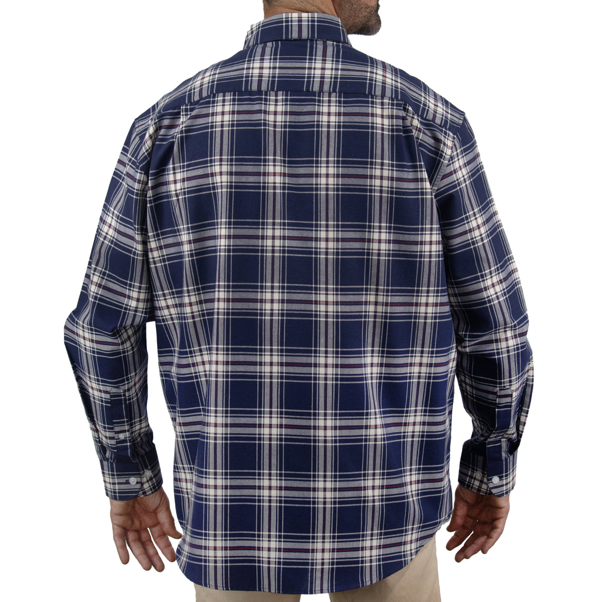 Camisa de Manga Corta Cuadros Azul Marino Talla Extra 2308044