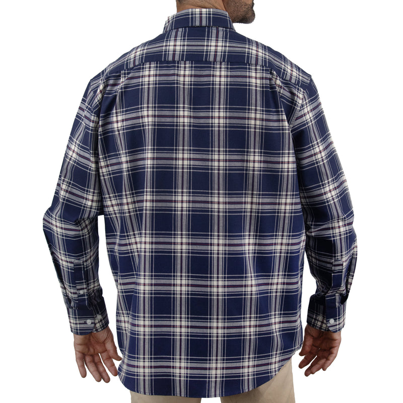 Camisa de Manga Corta Cuadros Azul Marino Talla Extra 2308044