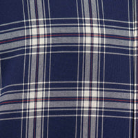 Camisa de Manga Corta Cuadros Azul Marino Talla Extra 2308044