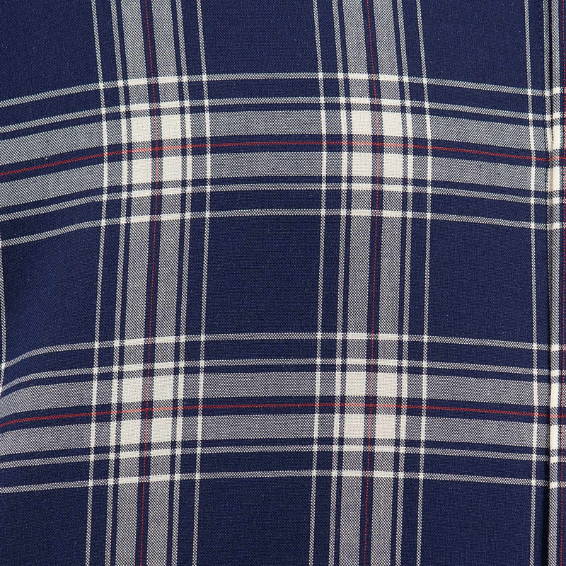 Camisa de Manga Corta Cuadros Azul Marino Talla Extra 2308044