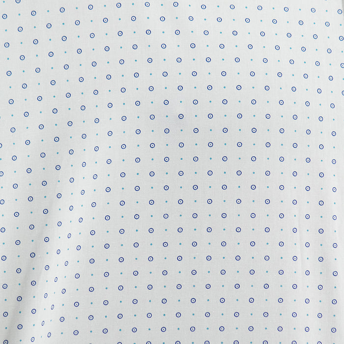 Camisa Blanca con Estampado de Manga Corta 100% Algodón 2309054 Talla Extra