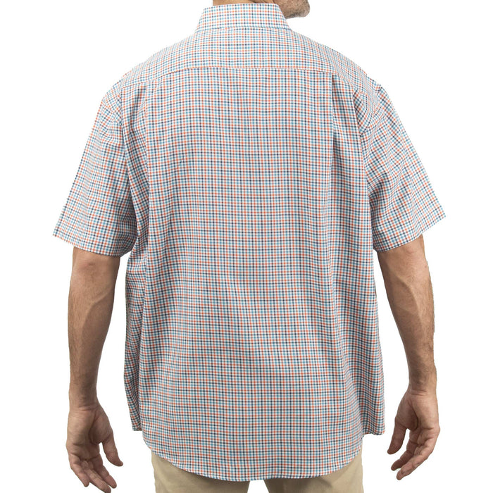Camisa de Manga Corta Cuadros Multicolor 100% Algodón Talla Extra 2309055