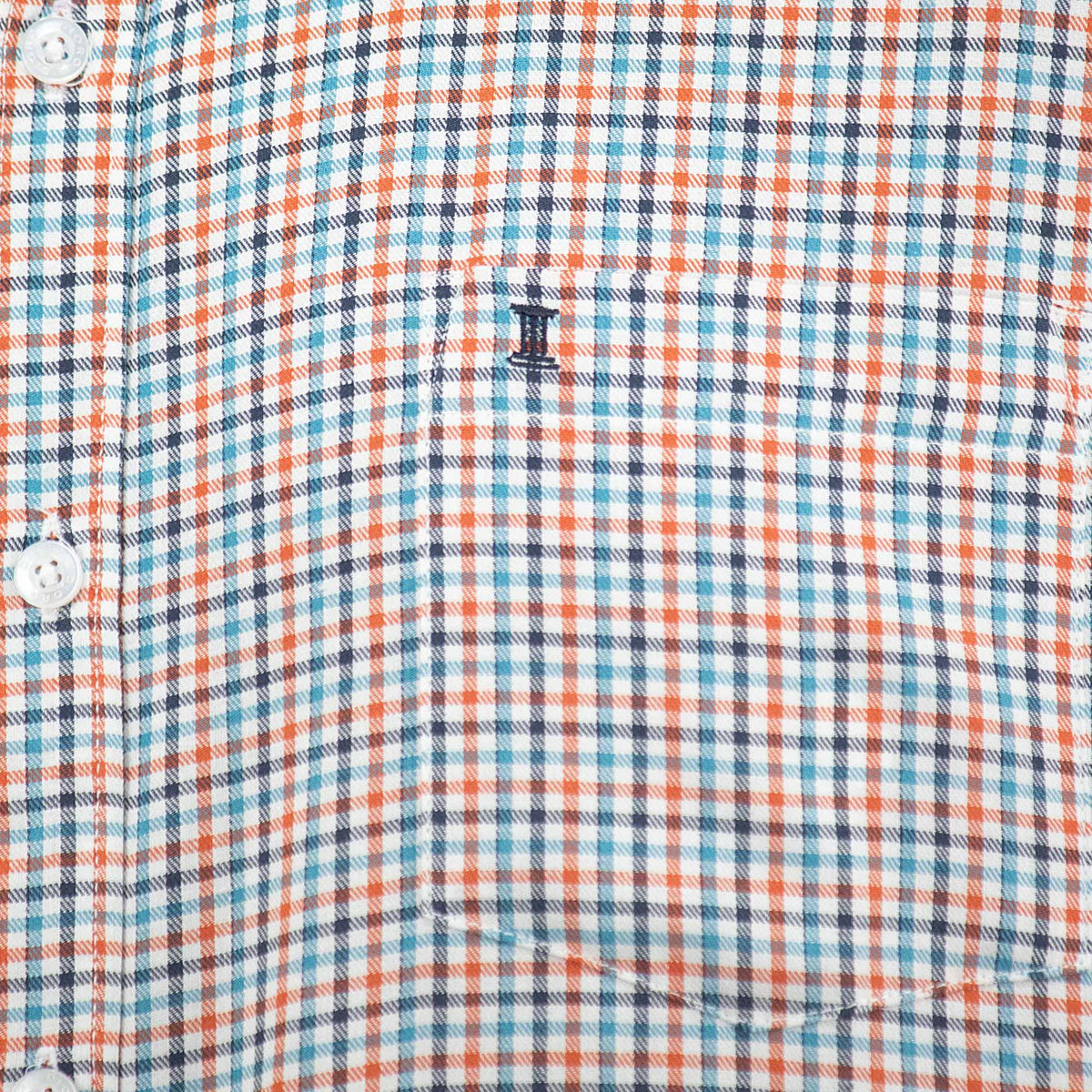 Camisa de Manga Corta Cuadros Multicolor 100% Algodón Talla Extra 2309055