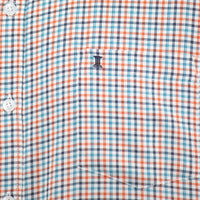 Camisa de Manga Corta Cuadros Multicolor 100% Algodón Talla Extra 2309055