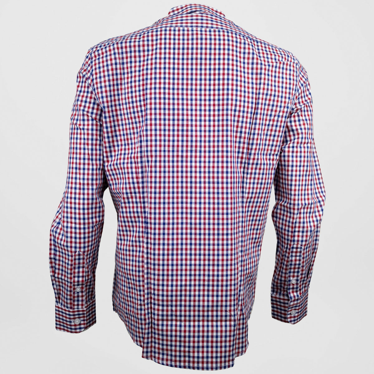 Camisa Casual Para Caballero de Cuadros Rojos de Algodón