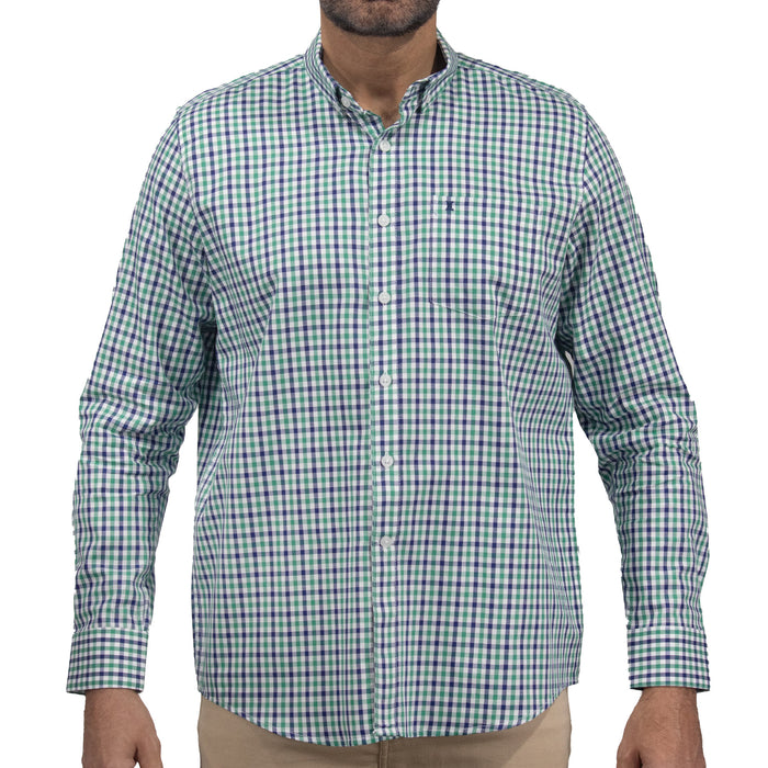 Camisa de Cuadros Verde con Manga Larga 100% Algodón 2309366