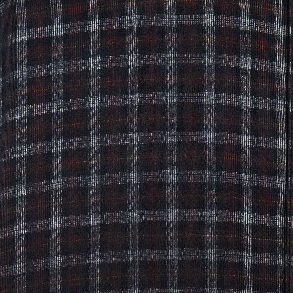 Camisa de Pana de Cuadros Negra Manga Larga 100% Algodón 2310519