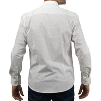 Camisa con Estampado Blanca de Manga Larga 100% Algodón 2311576
