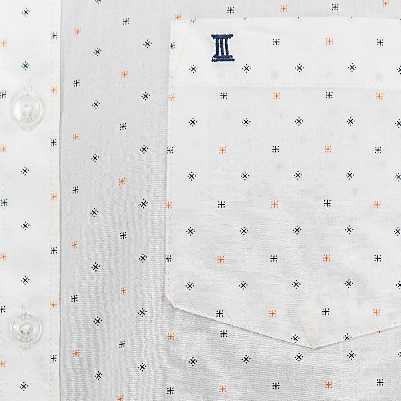 Camisa con Estampado Blanca de Manga Larga 100% Algodón 2311576
