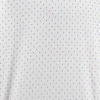 Camisa Blanca con Estampado de Manga Corta 100% Algodón Talla Extra 2311600