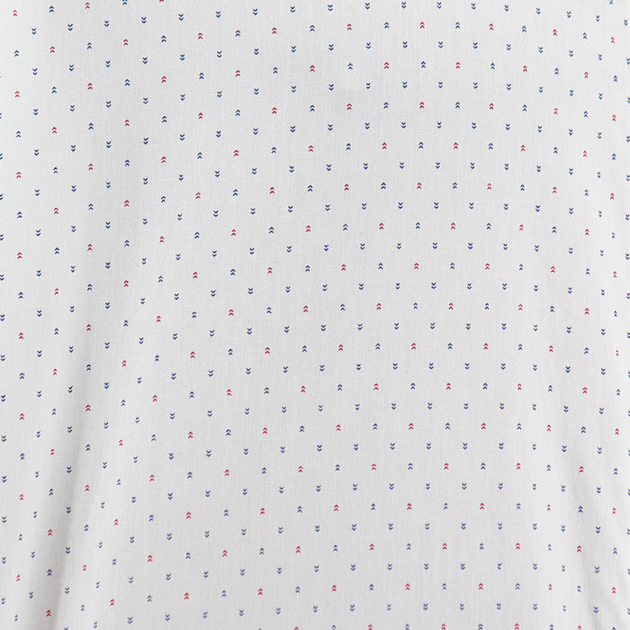 Camisa Blanca con Estampado de Manga Corta 100% Algodón Talla Extra 2311600