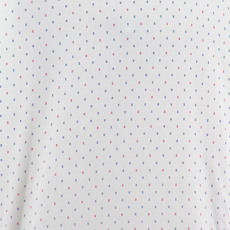 Camisa Blanca con Estampado de Manga Corta 100% Algodón Talla Extra 2311600