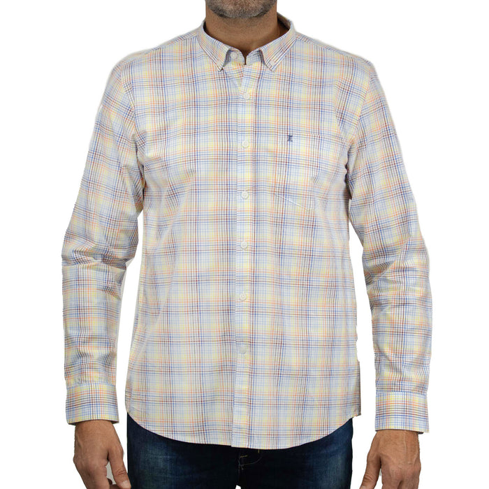 Camisa Cuadros Multicolor con Manga Larga 100% Algodón 2312617