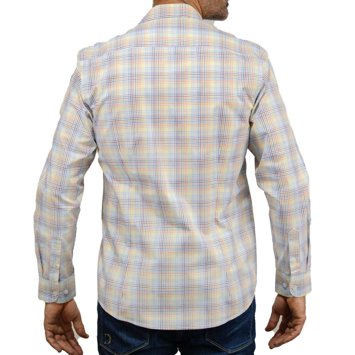 Camisa Cuadros Multicolor con Manga Larga 100% Algodón 2312617