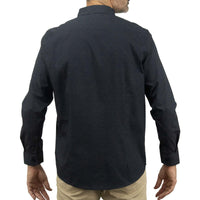 Camisa Azul con Estampado de Manga Larga 100% Algodón 2312621