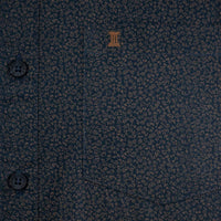 Camisa Azul con Estampado de Manga Larga 100% Algodón 2312621