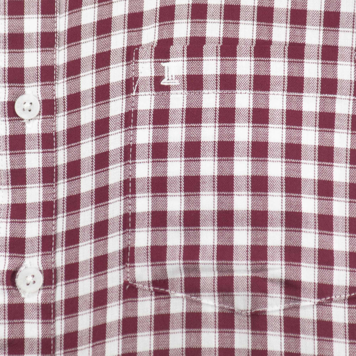 Camisa de Manga Larga Cuadros Vino 100% Algodón 2312626