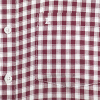 Camisa de Manga Larga Cuadros Vino 100% Algodón 2312626