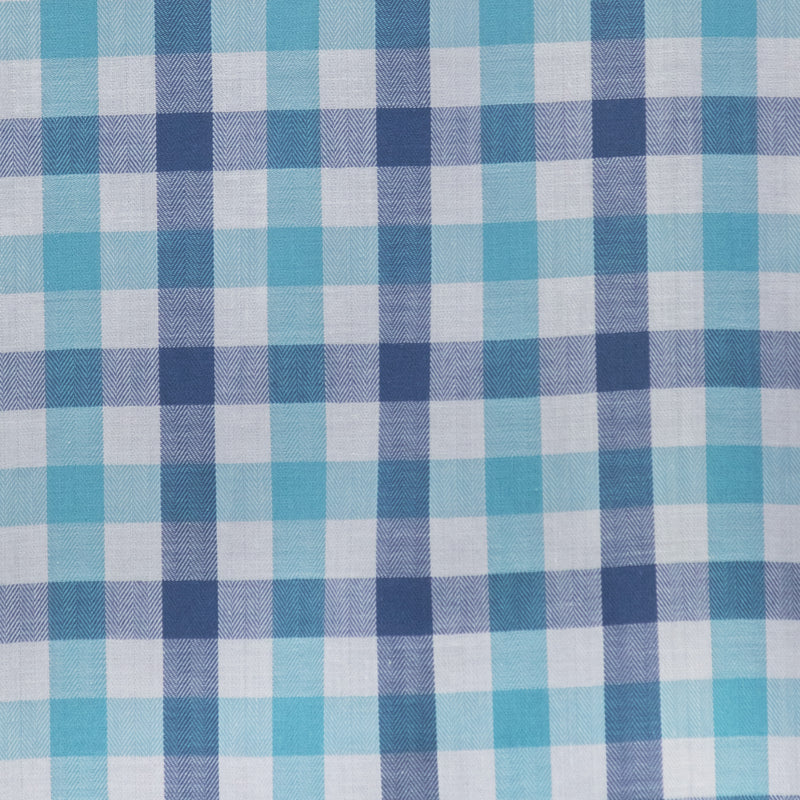 Camisa de Cuadros Azul con Manga Larga Talla Extra 100% Algodón 2312651