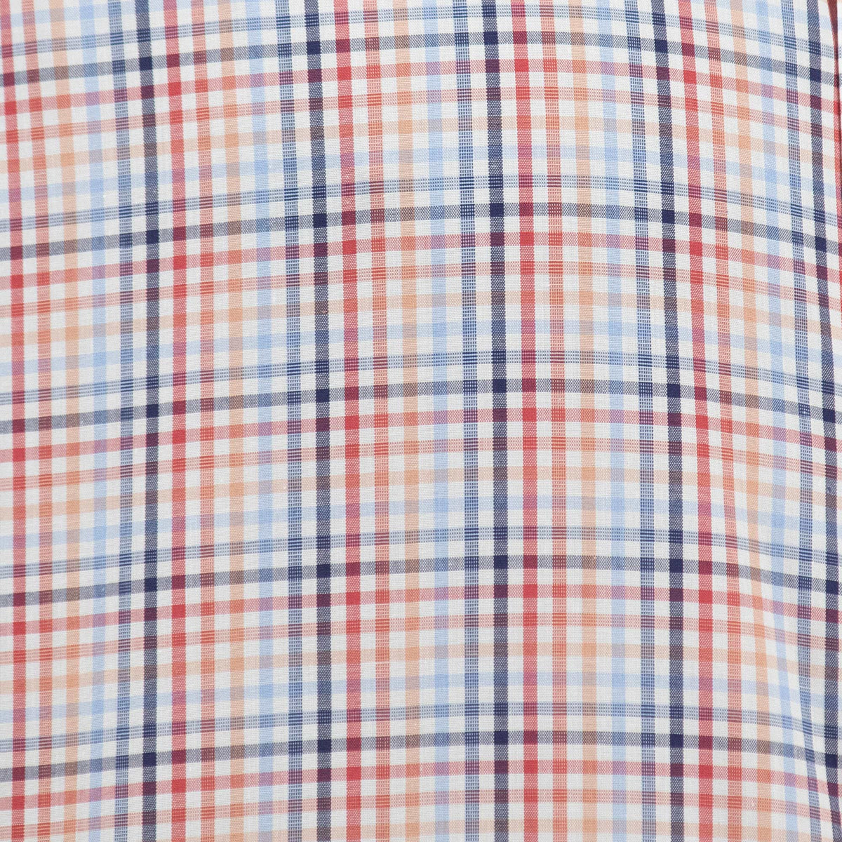 Camisa de Cuadros Multicolor con Manga Corta 100% Algodón 2312652