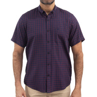 Camisa de Cuadros Roja con Manga Corta 100% Algodón 2315009