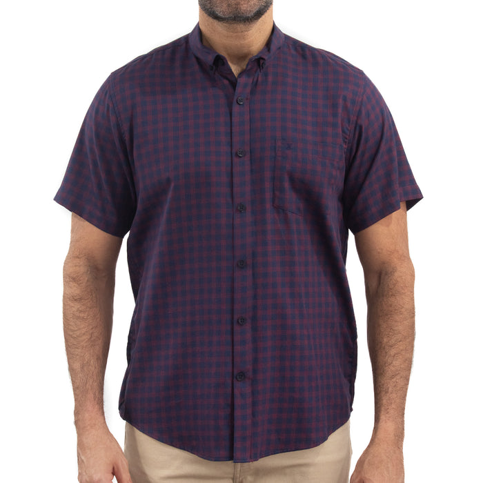 Camisa de Cuadros Roja con Manga Corta 100% Algodón 2315009