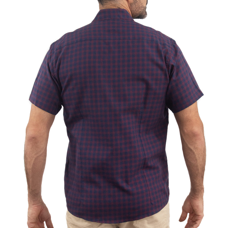 Camisa de Cuadros Roja con Manga Corta 100% Algodón 2315009