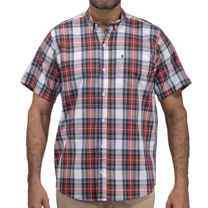 Camisa de Manga Corta Cuadros Multicolor 100% Algodón 2315119