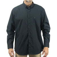 Camisa Negra con Estampado de Manga Larga 100% Algodón Talla Extra 2315143