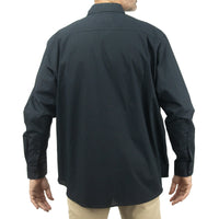 Camisa Negra con Estampado de Manga Larga 100% Algodón Talla Extra 2315143