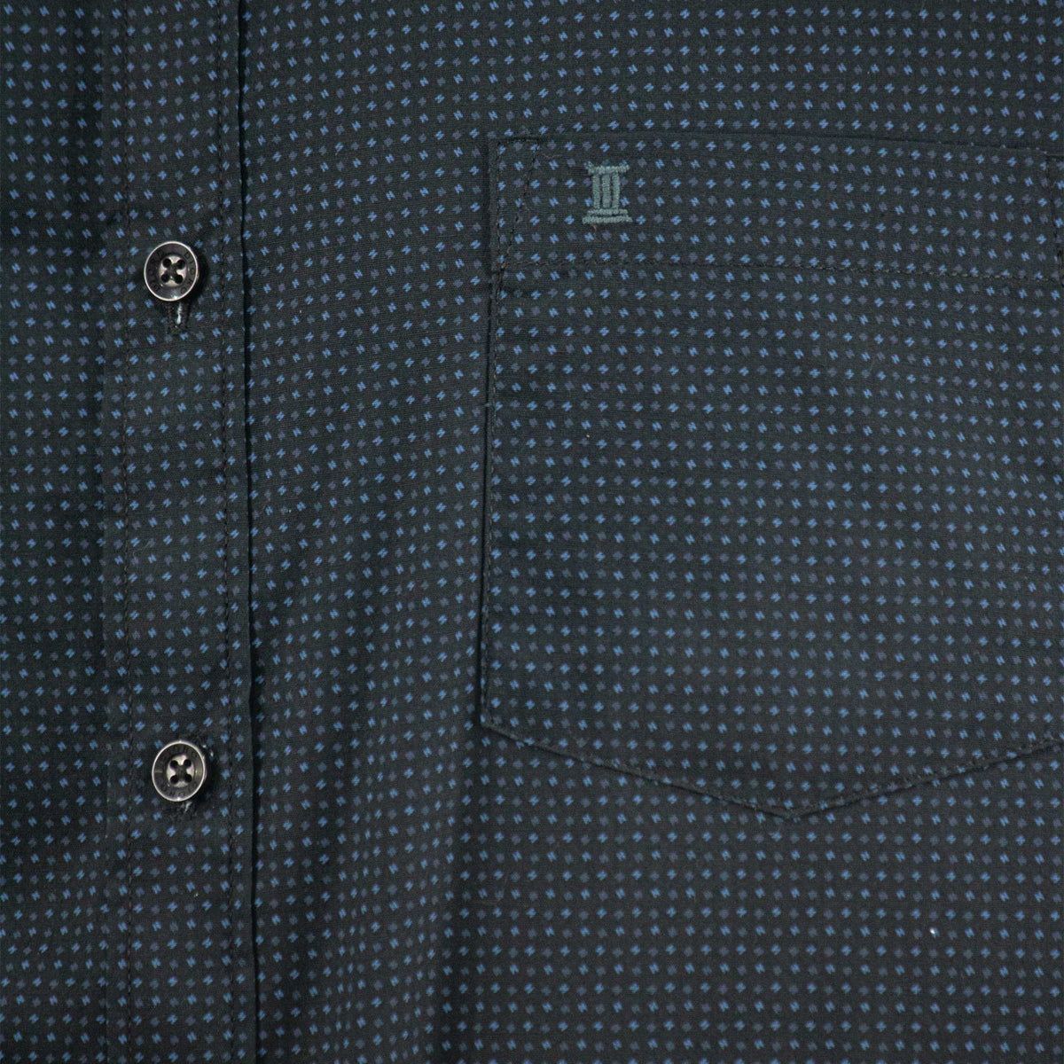 Camisa Negra con Estampado de Manga Larga 100% Algodón Talla Extra 2315143
