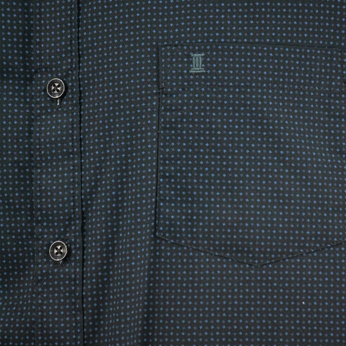 Camisa Negra con Estampado de Manga Larga 100% Algodón Talla Extra 2315143